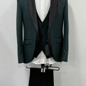 Costume homme vert brillant